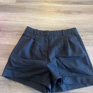 Aritzia Black High Waist Tailored Shorts